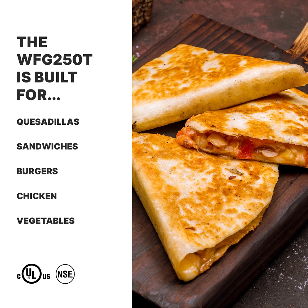 Flat Panini Grill with Timer, 14.5" x 11"